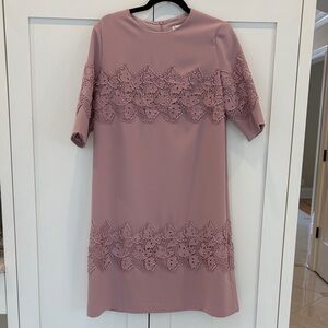 Miri size 6 Elegant Lace Trim Pink Dress